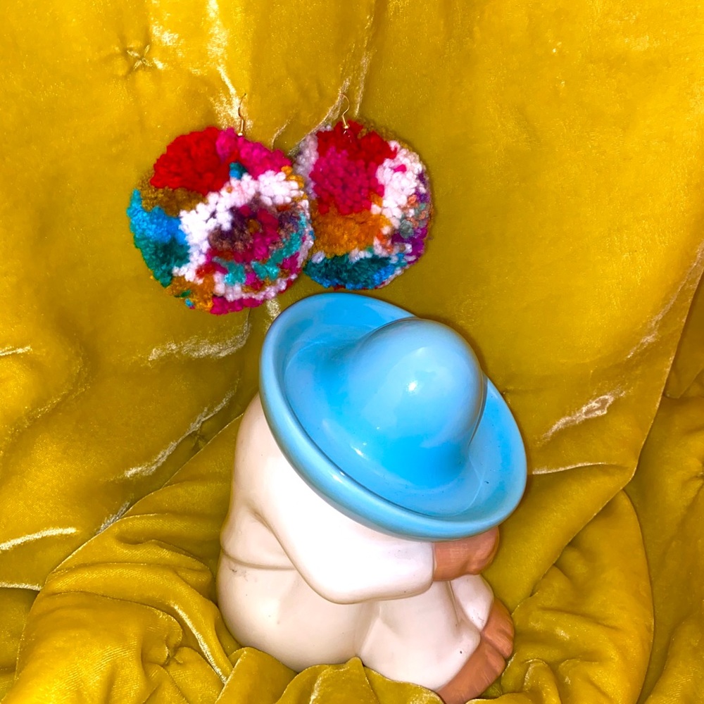 Homemade Pom Pom earnings!